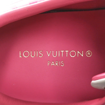 Louis Vuitton Lambskin Embossed Monogram Time Out Sneakers 38 White Pink 8 of 9
