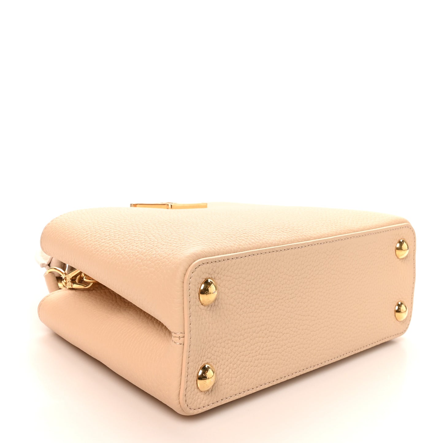 Taurillon Pearl Capucines BB Sable Quartz