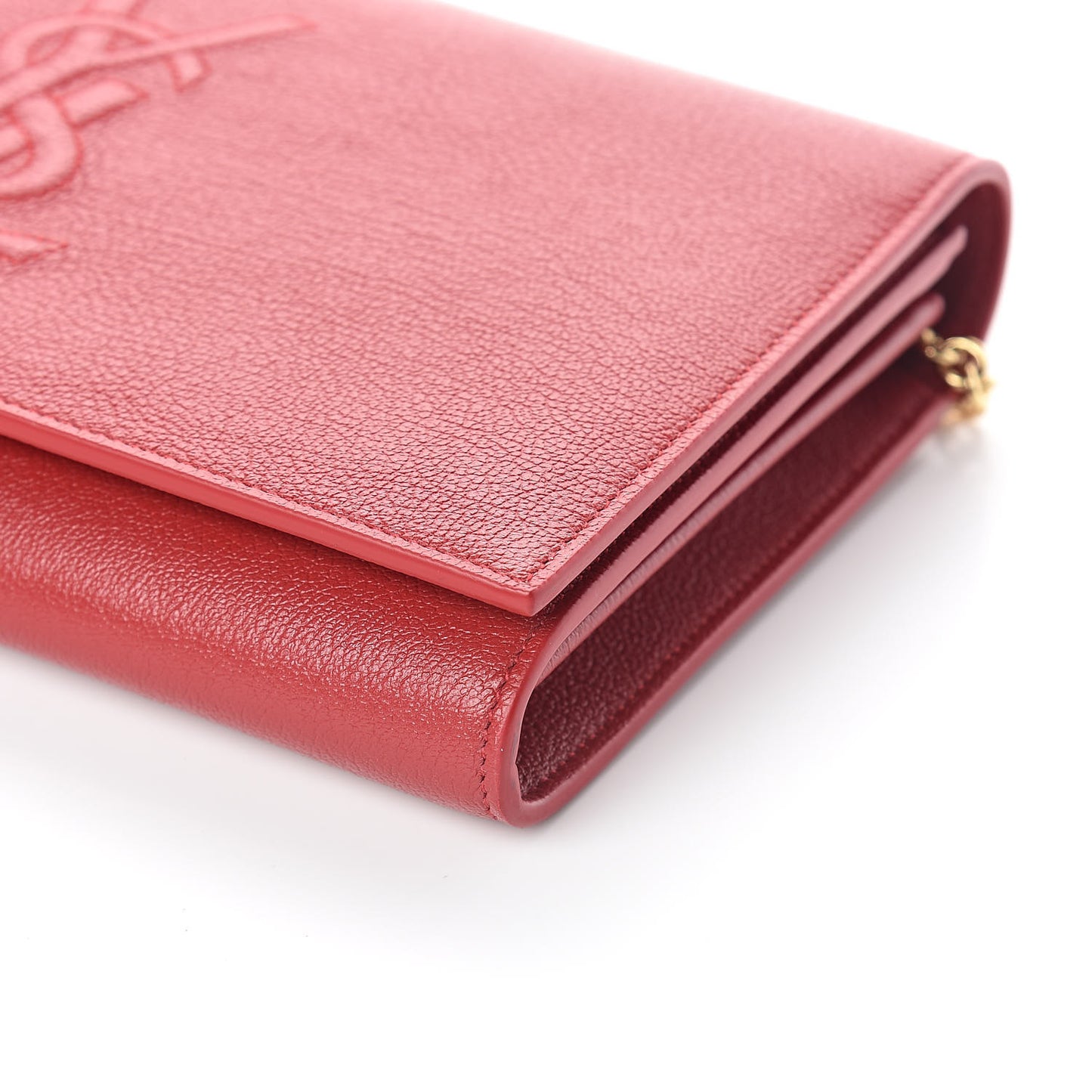 Calfskin Belle de Jour Chain Clutch Rouge Orient