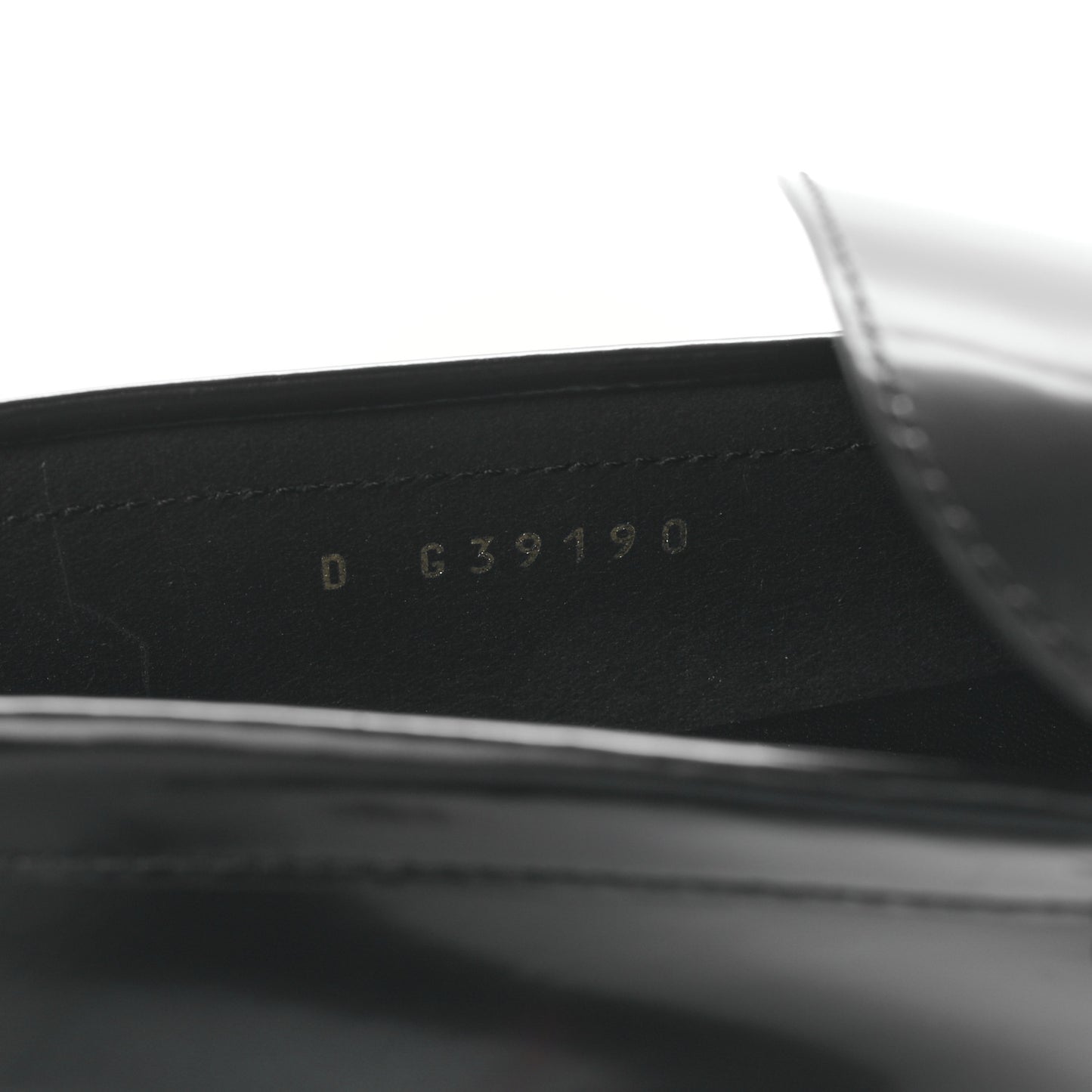 Shiny Calfskin Logo Loafers 39 Black