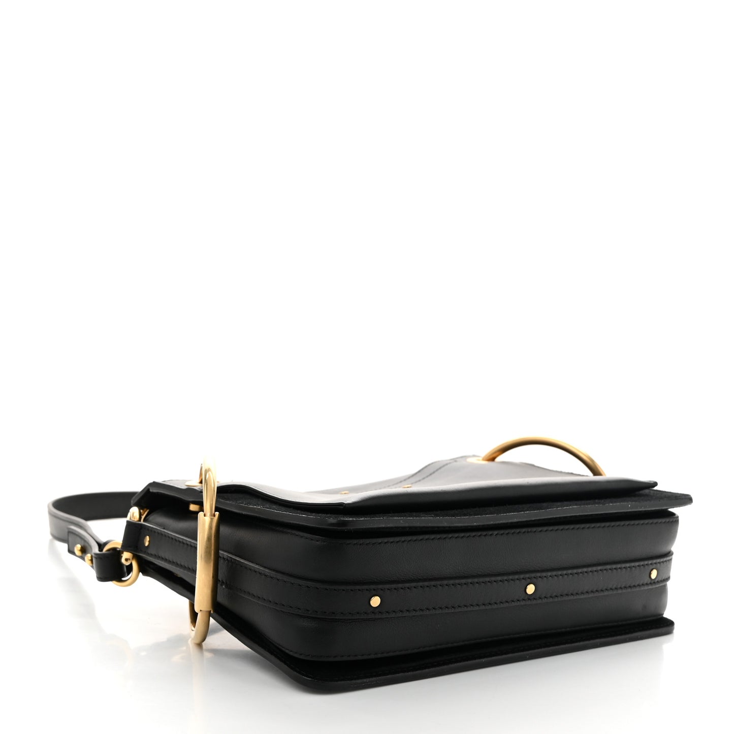 Calfskin Suede Small Roy Bag Black