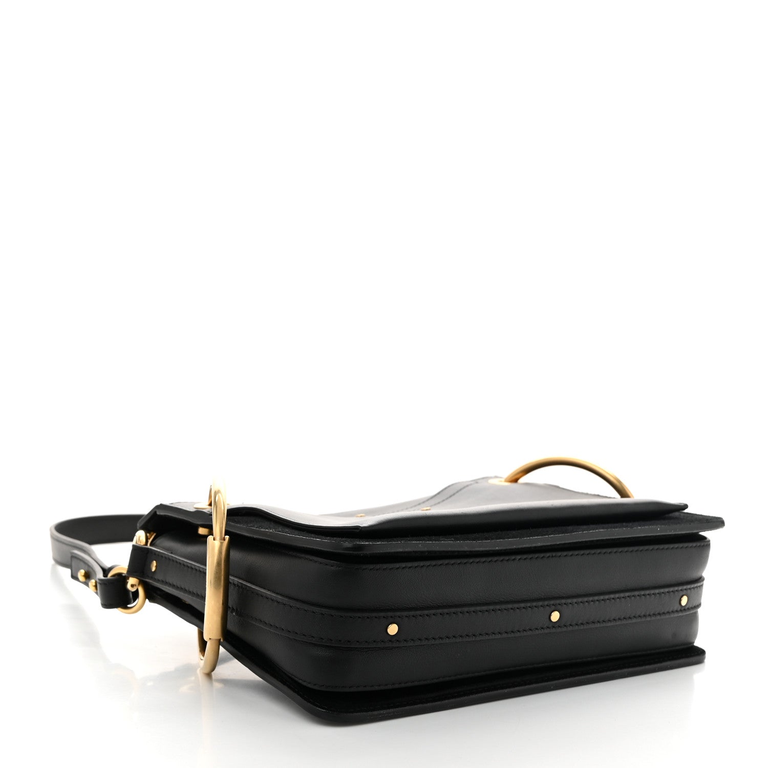 Chloe Calfskin Suede Small Roy Bag Black 4 of 10