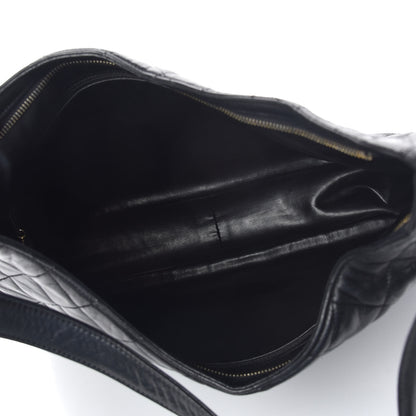 Chanel Lambskin Quilted Hobo Black 7 of 10