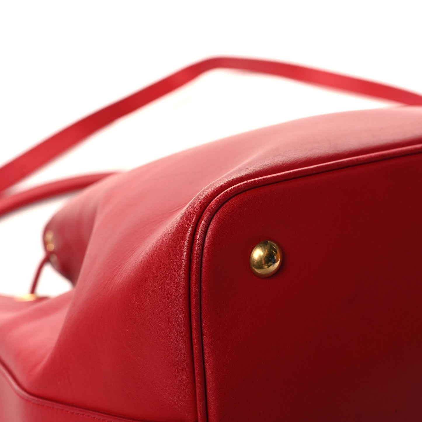 Calfskin Large Emmanuelle Bucket Bag Lipstick Red