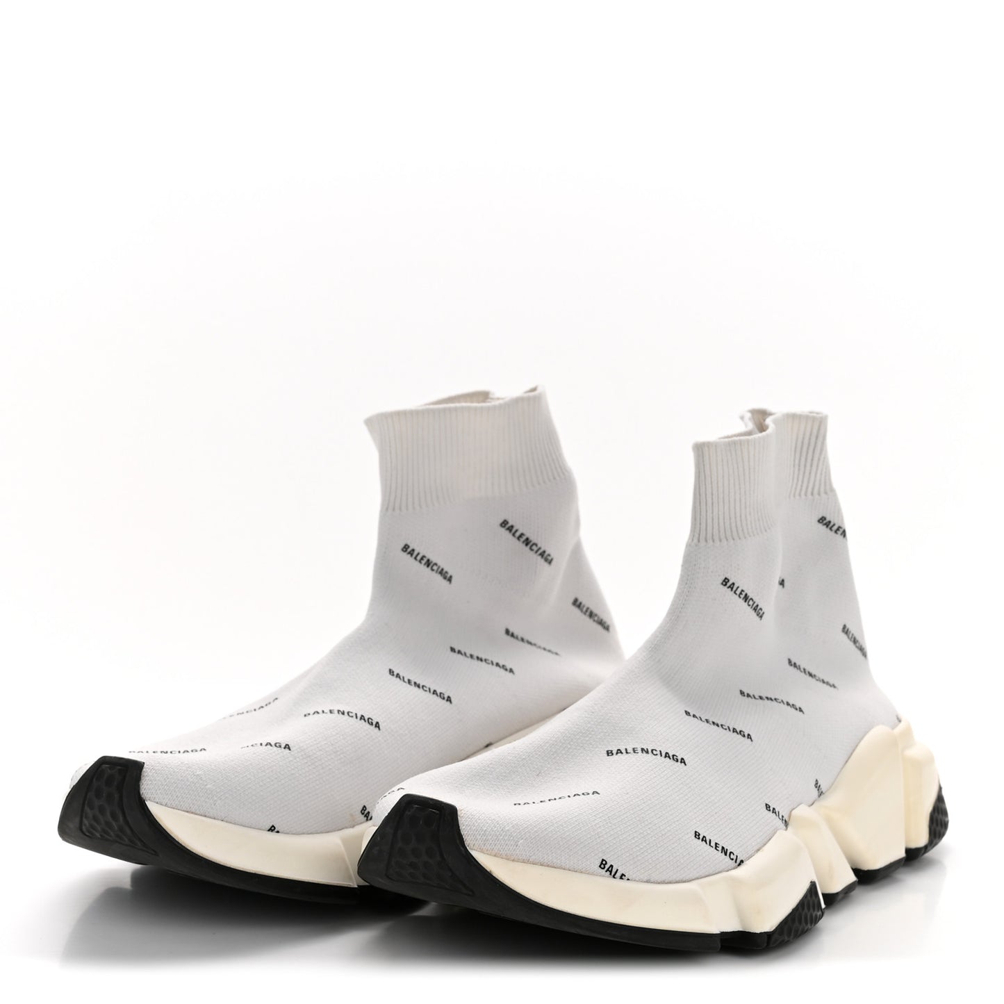 Technical 3D Recycled Knit Allover Logo Womens Speed 2.0 Sneakers 38 White