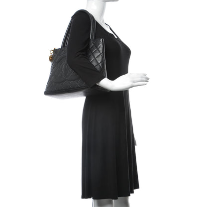 Chanel Caviar Quilted Medallion Tote Black 2 of 16