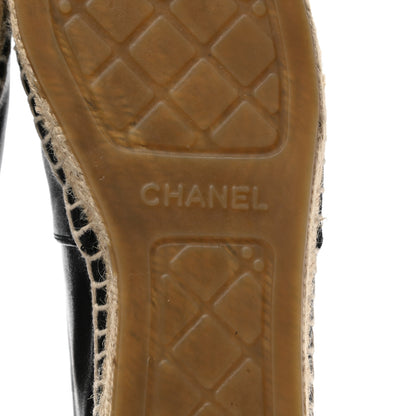 Chanel Calfskin Chain CC Espadrilles 38 Black 7 of 11