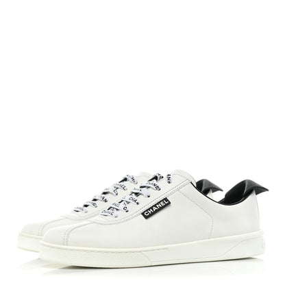 Chanel Calfskin CC Womens Sneakers 38 White 3 of 10