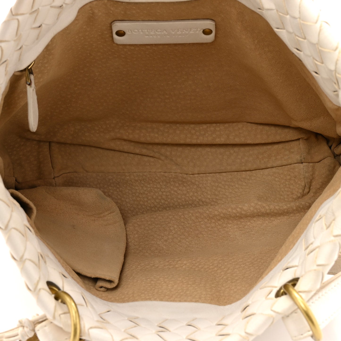 Nappa Intrecciato Small Capri Tote White