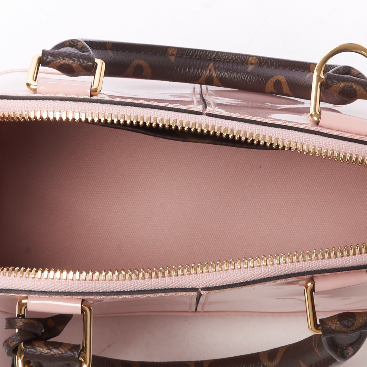 Patent Monogram Alma BB Rose Ballerine