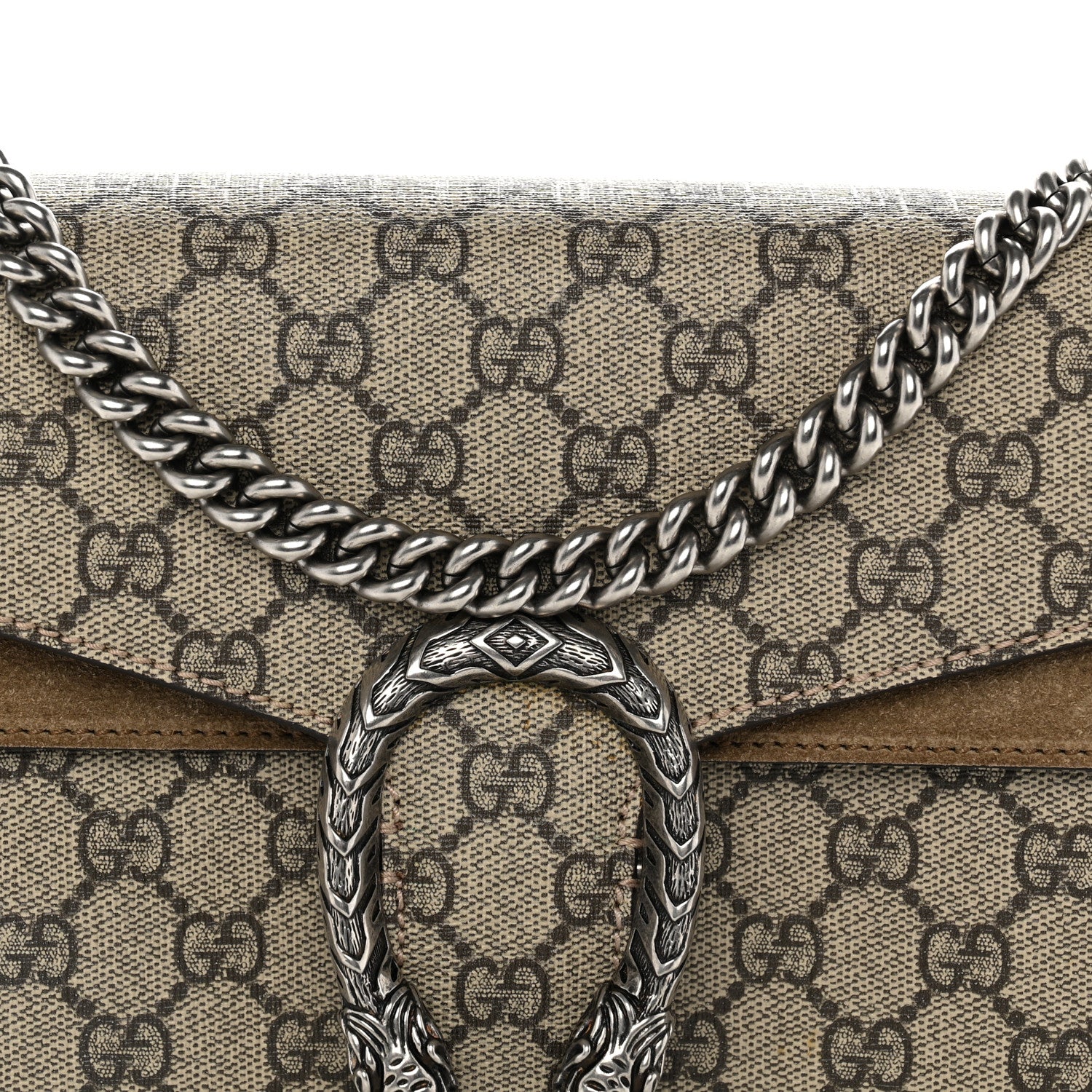 Gucci GG Supreme Monogram Small Dionysus Shoulder Bag Taupe 8 of 11
