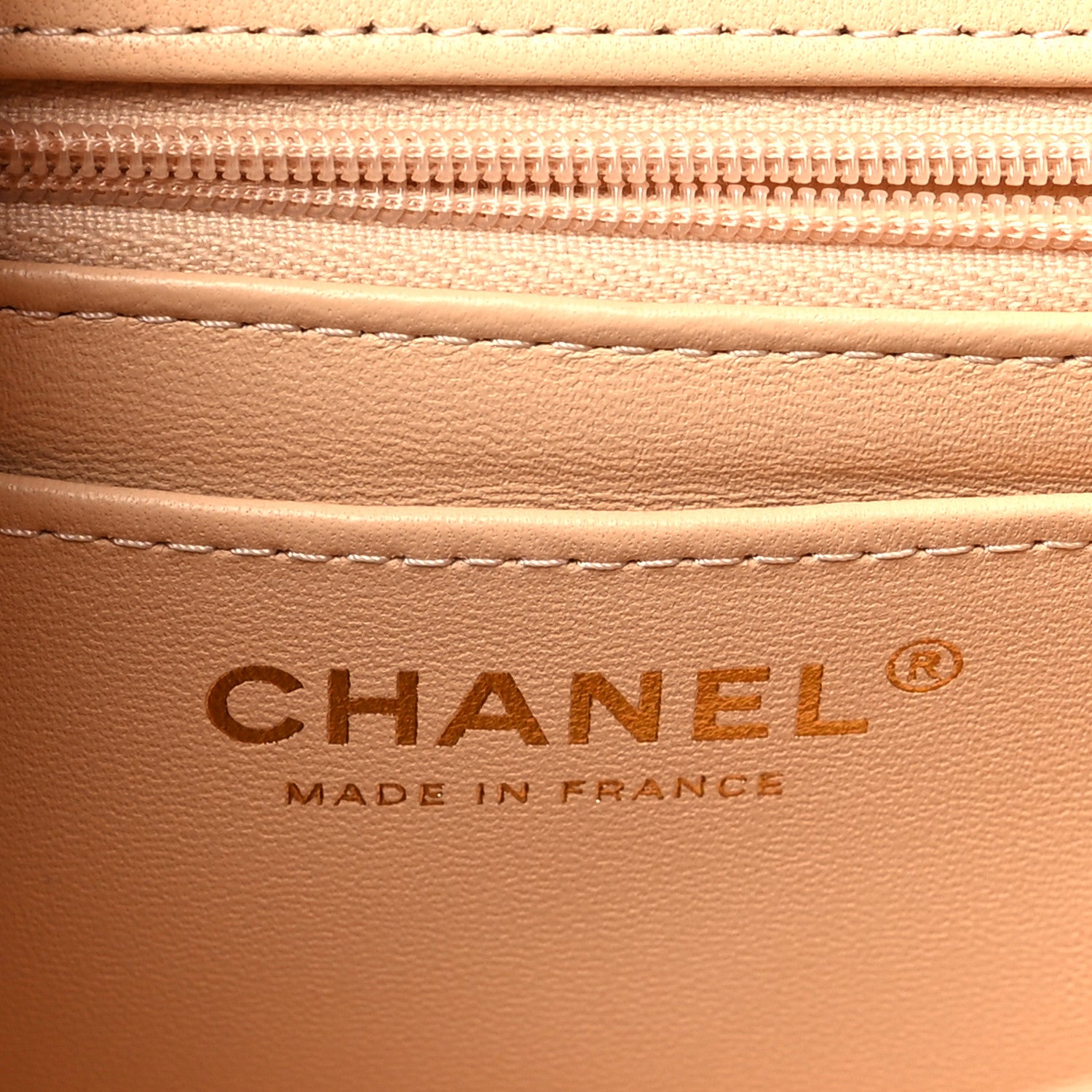 Chanel Lambskin Quilted Mini Rectangular Flap Beige 7 of 12