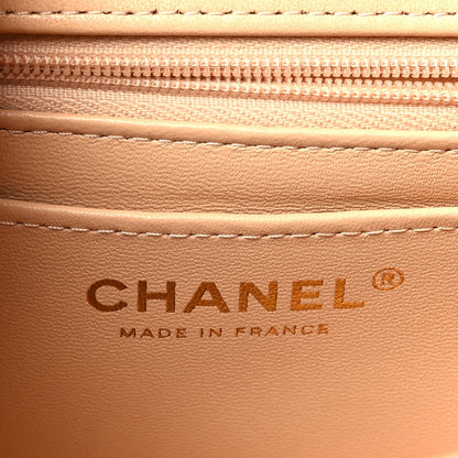 Chanel Lambskin Quilted Mini Rectangular Flap Beige 7 of 12