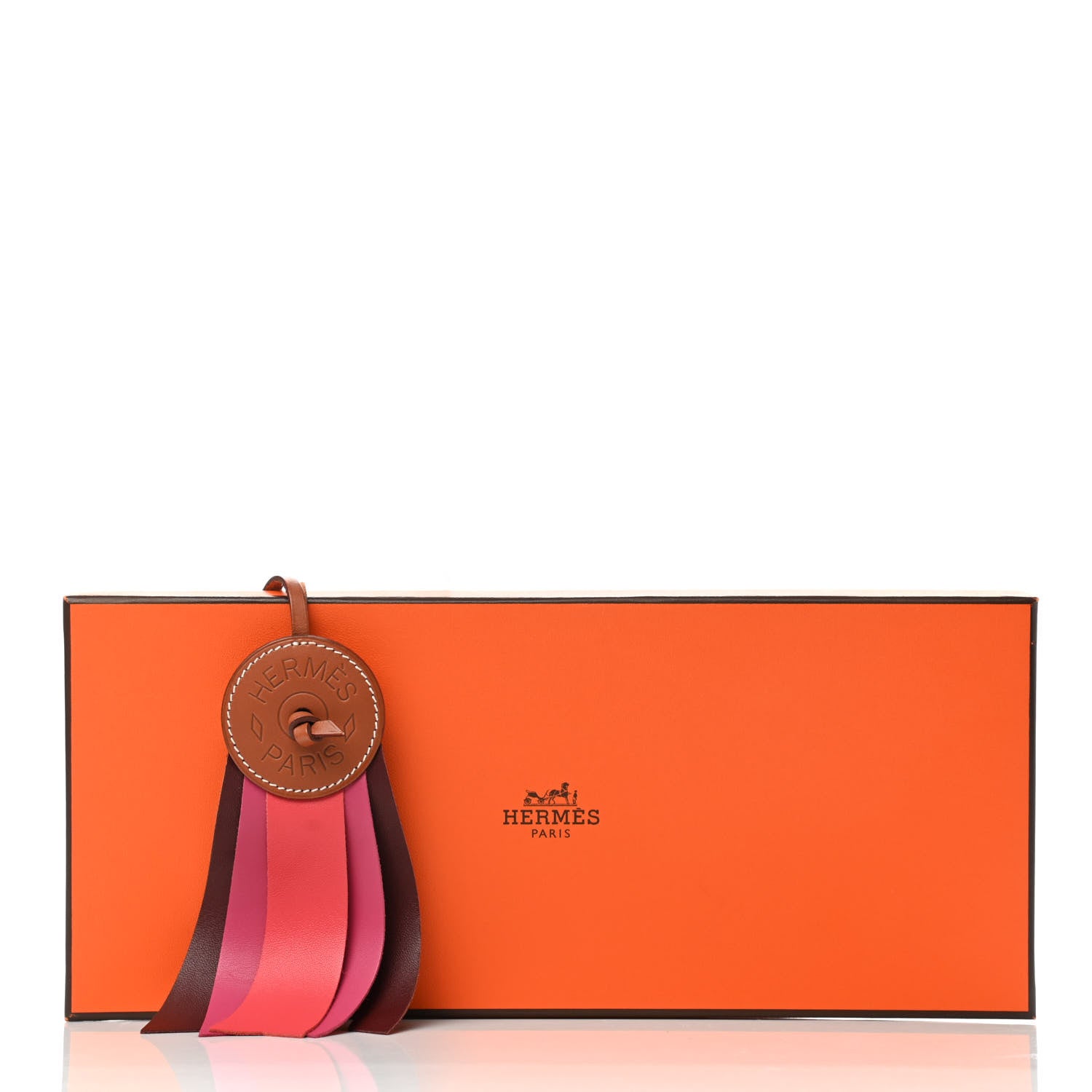 Hermes Vache Hunter Milo Lambskin Paddock Flot Bag Charm Rose Shocking Rouge H Rose Jaipur 4 of 4