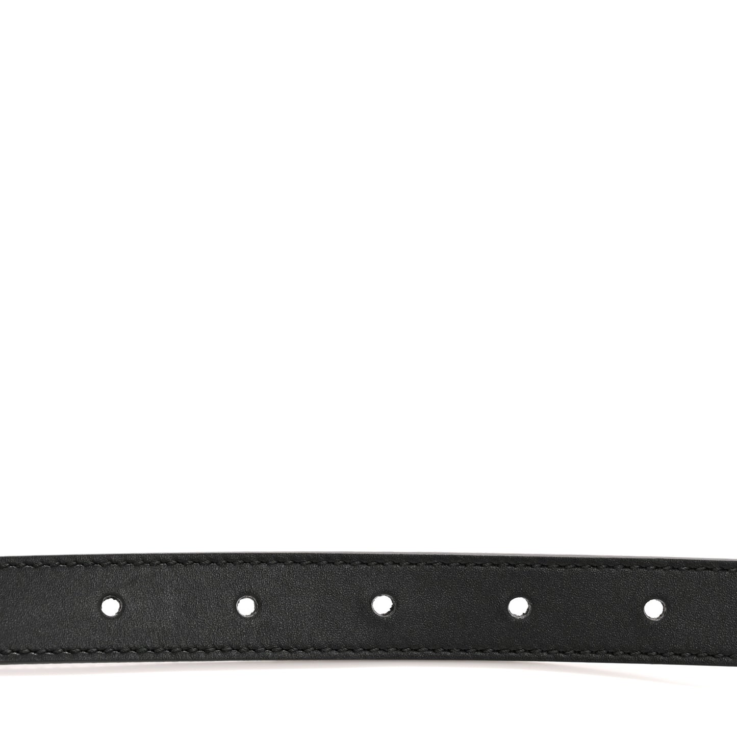 Calfskin Pearl Double G 20mm Belt 85 34 Black Cream