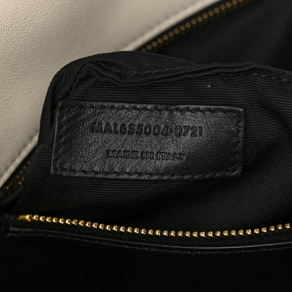 Saint Laurent Lambskin Quilted Sade Puffer Envelope Clutch 4 of 9