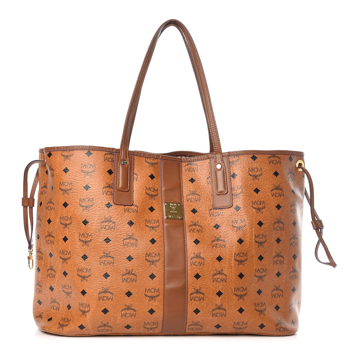 Visetos Large Liz Reversible Shopper Tote Cognac