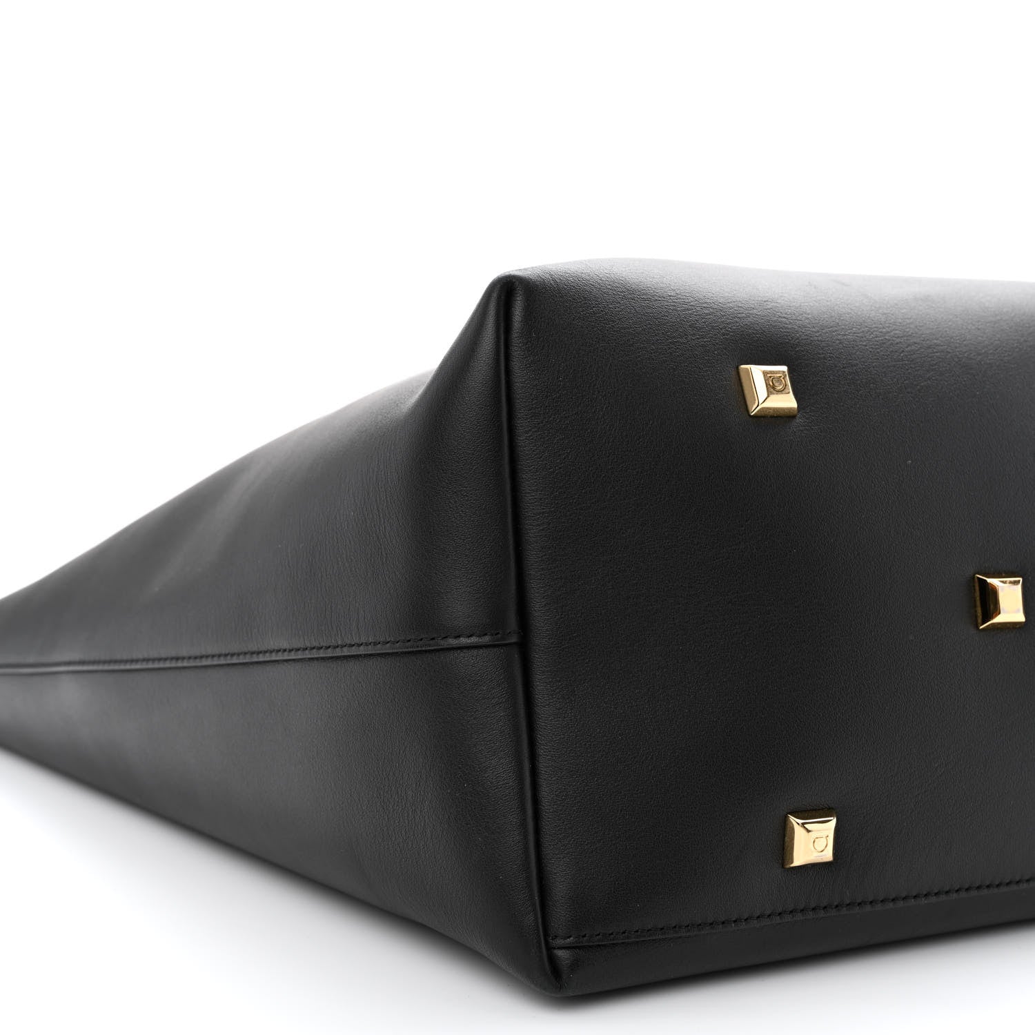 Salvatore Ferragamo Calfskin Studio Tote Black 11 of 14
