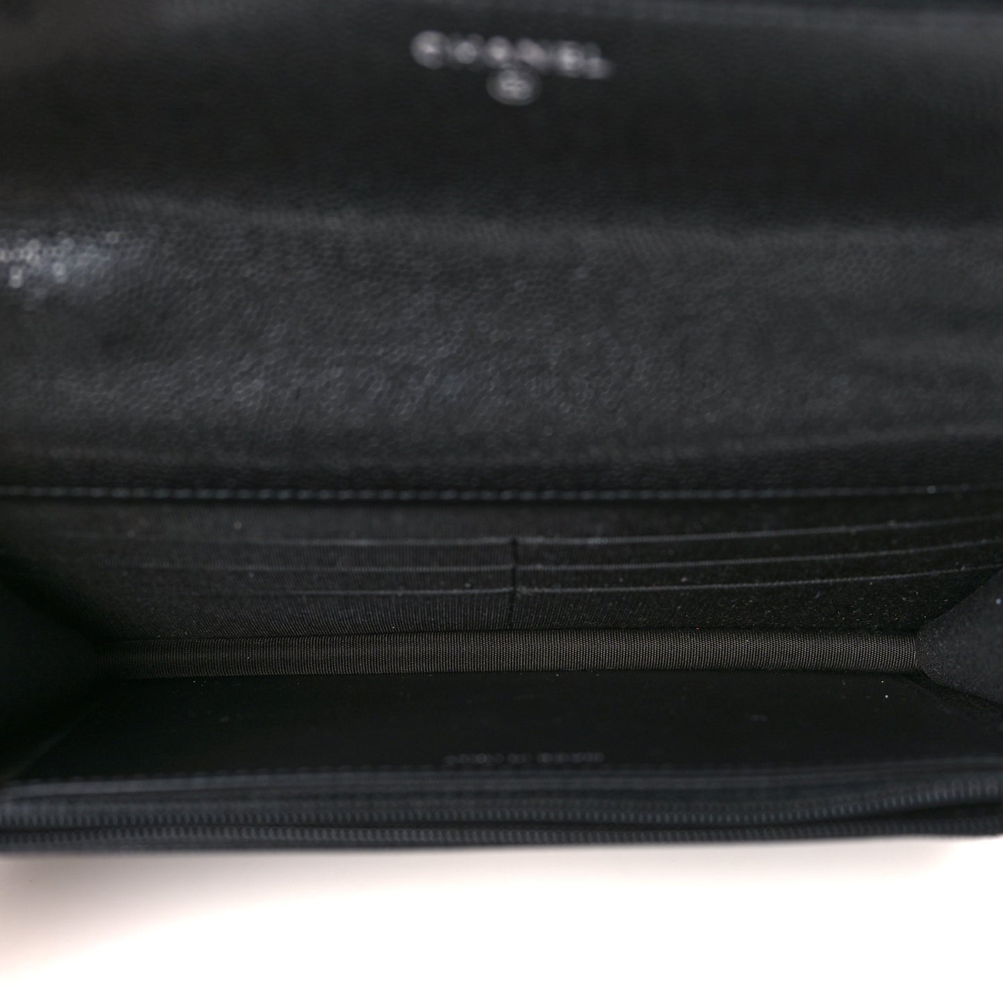 Caviar Quilted My Everything Wallet On Chain WOC Black