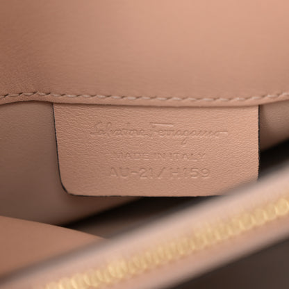 Salvatore Ferragamo Calfskin Medium Studio Bag Almond 6 of 10