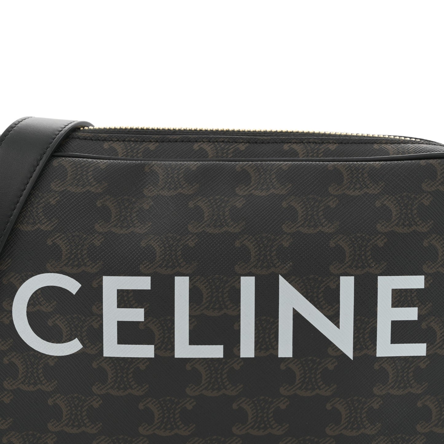 Triomphe Canvas Medium Messenger Bag Black