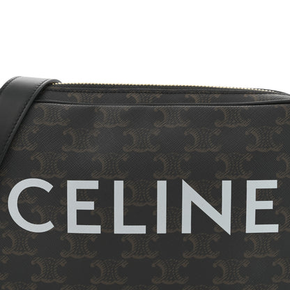 Celine Triomphe Canvas Medium Messenger Bag Black 8 of 10