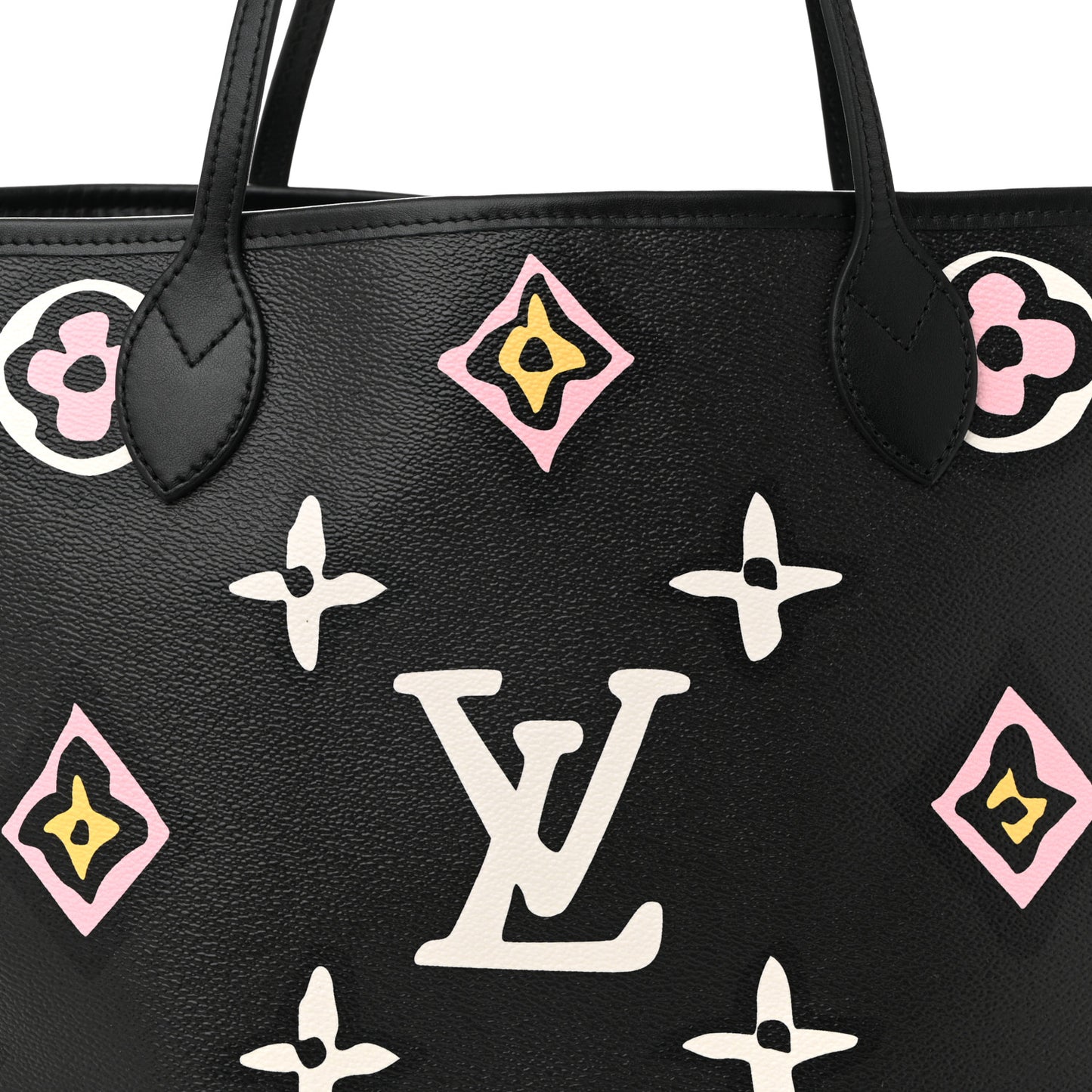 Monogram Giant Wild At Heart Neverfull MM Black