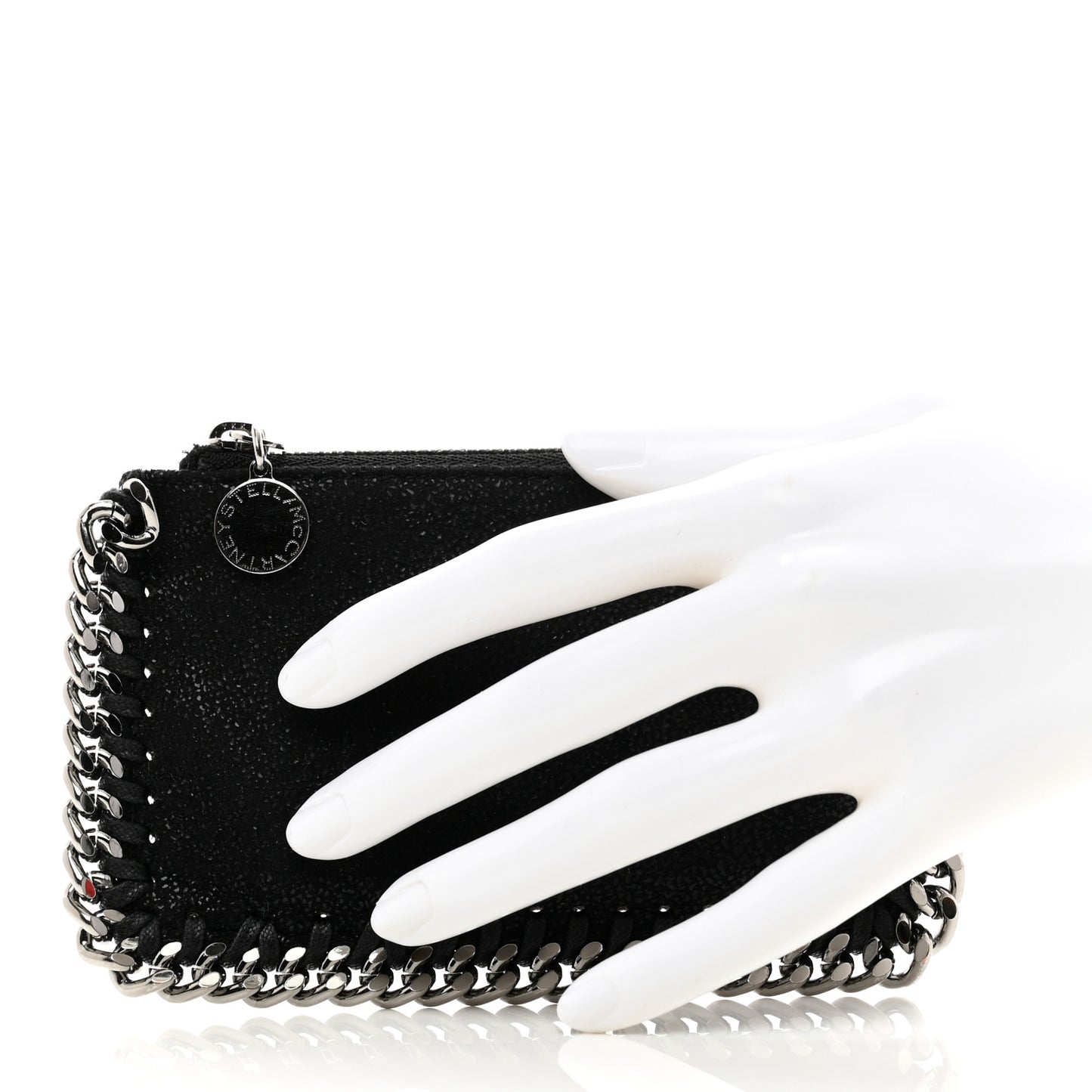 Shaggy Deer Falabella Zip Card Holder Black