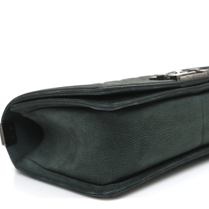 Chanel Iridescent Caviar Quilted Medium Boy Flap Dark Green 9 of 10