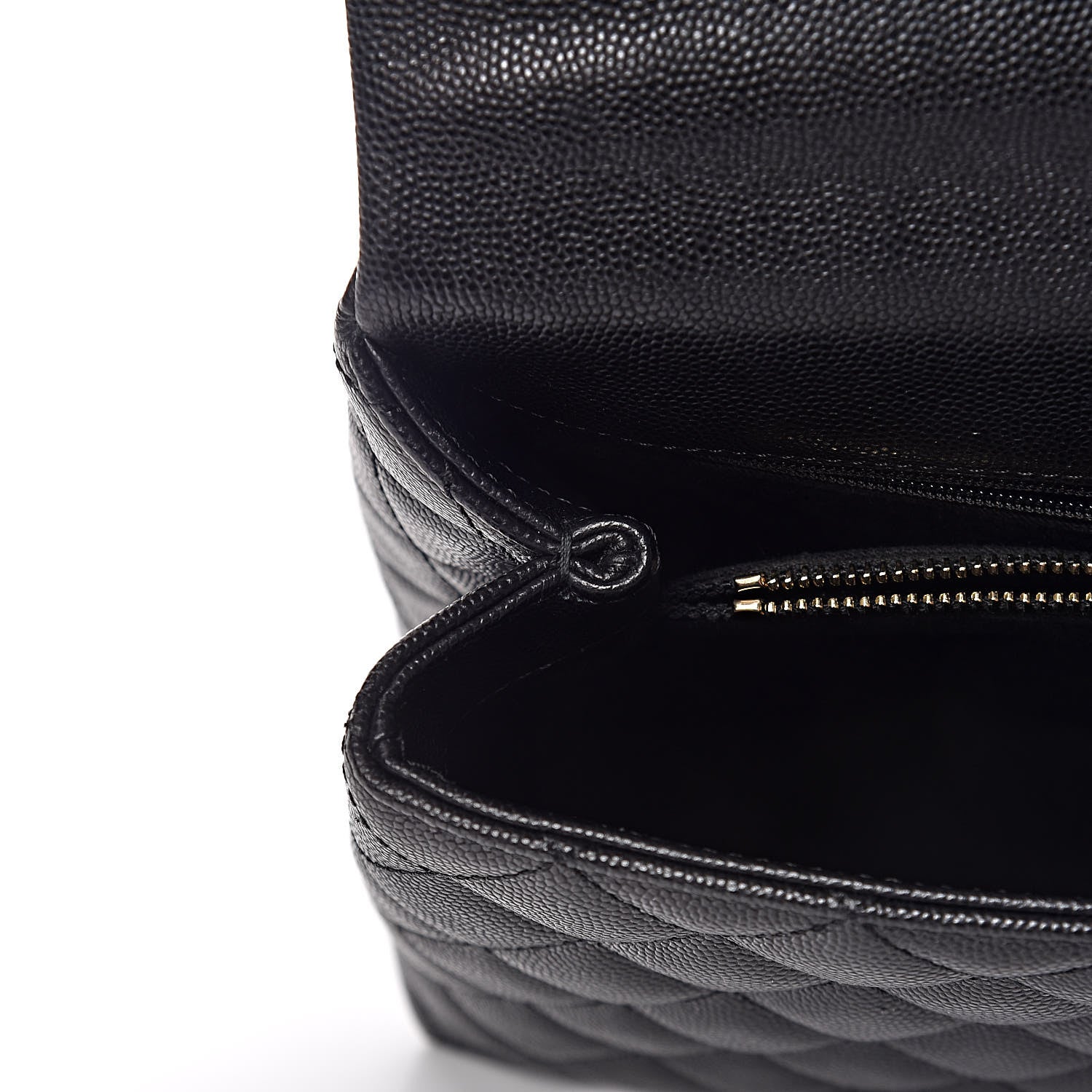 Chanel Caviar Lizard Embossed Quilted Small Coco Handle Flap Black 17 of 19