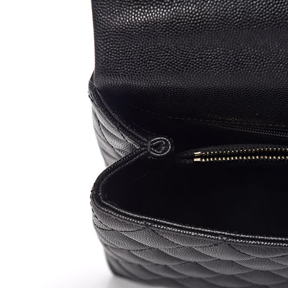 Chanel Caviar Lizard Embossed Quilted Small Coco Handle Flap Black 17 of 19