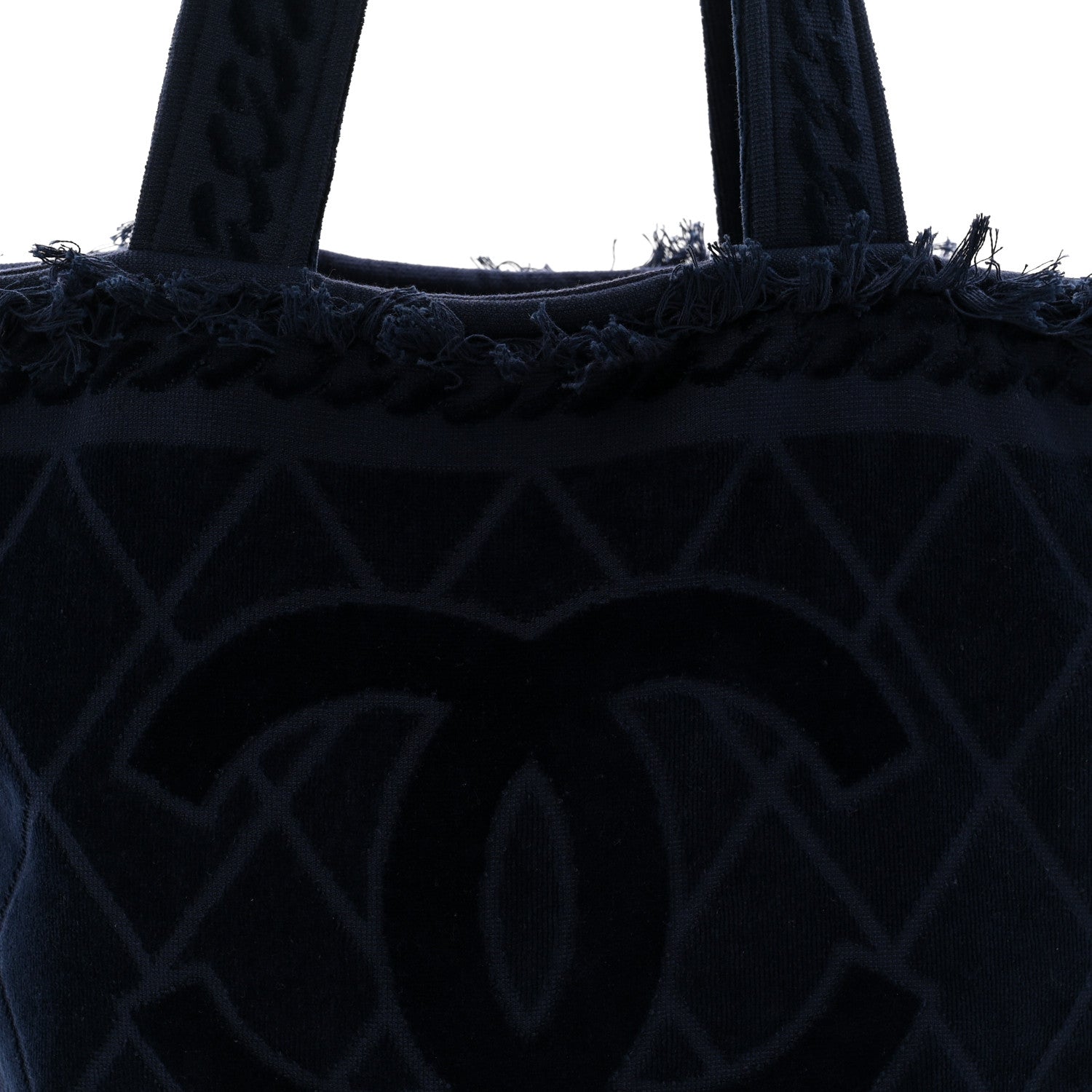 Chanel Terry Cotton CC Beach Tote Towel Set Blue 9 of 12