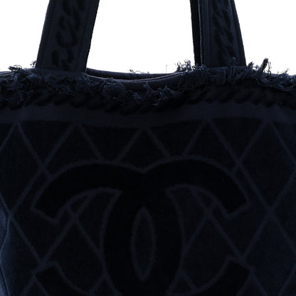 Chanel Terry Cotton CC Beach Tote Towel Set Blue 9 of 12