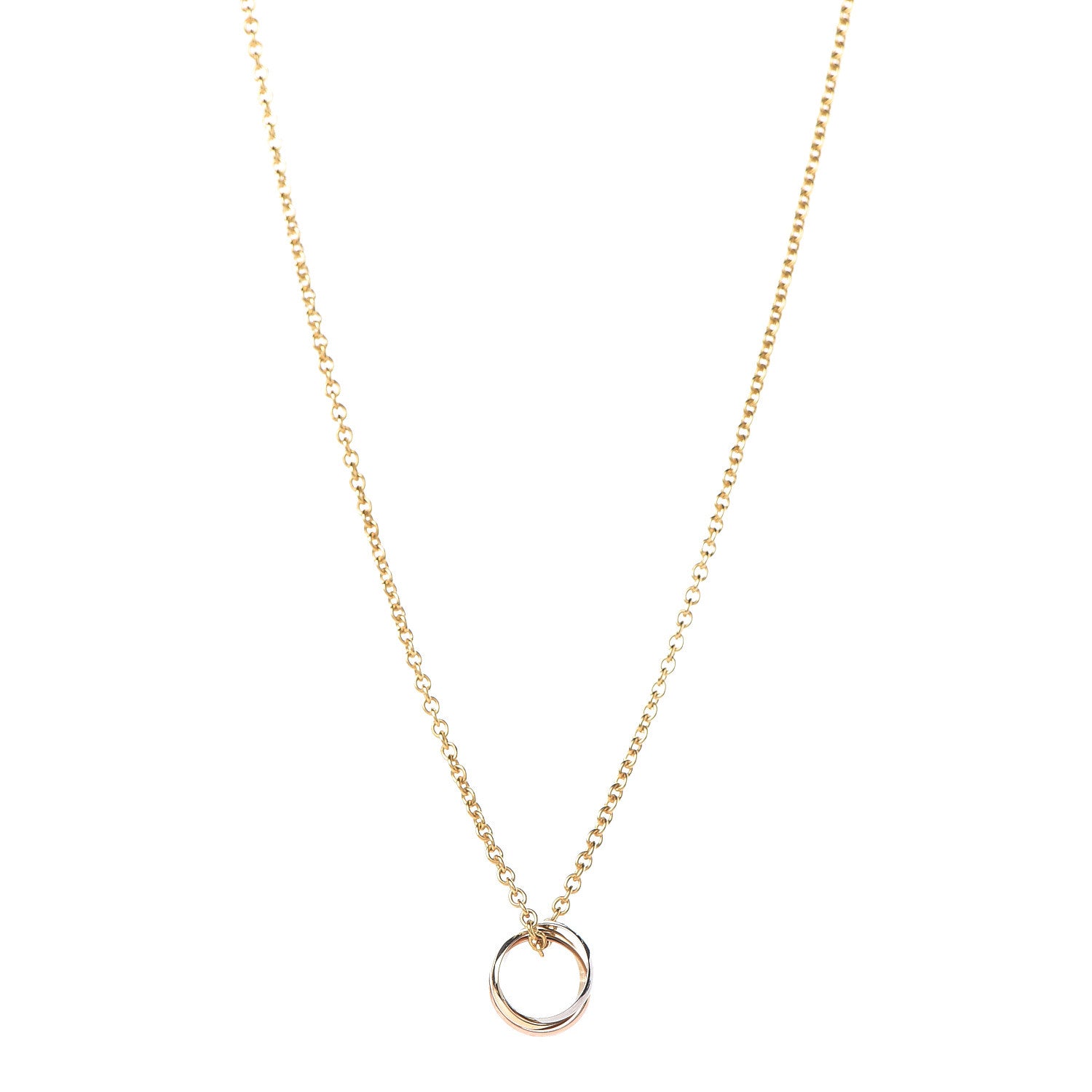 Cartier 18K Pink Yellow White Gold Baby Trinity Pendant Necklace 1 of 6