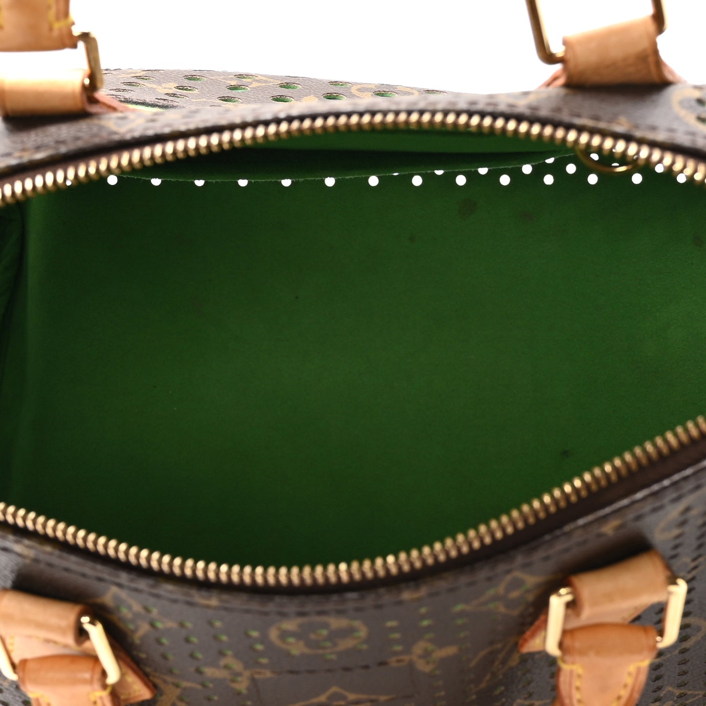 Monogram Perforated Speedy 30 Green