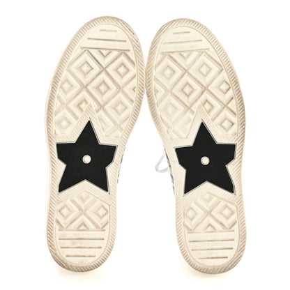 Christian Dior Oblique Chambray Raffia Effect Walk'N'Dior Low Top Sneakers 38 Blue Light Biscuit 6 of 9