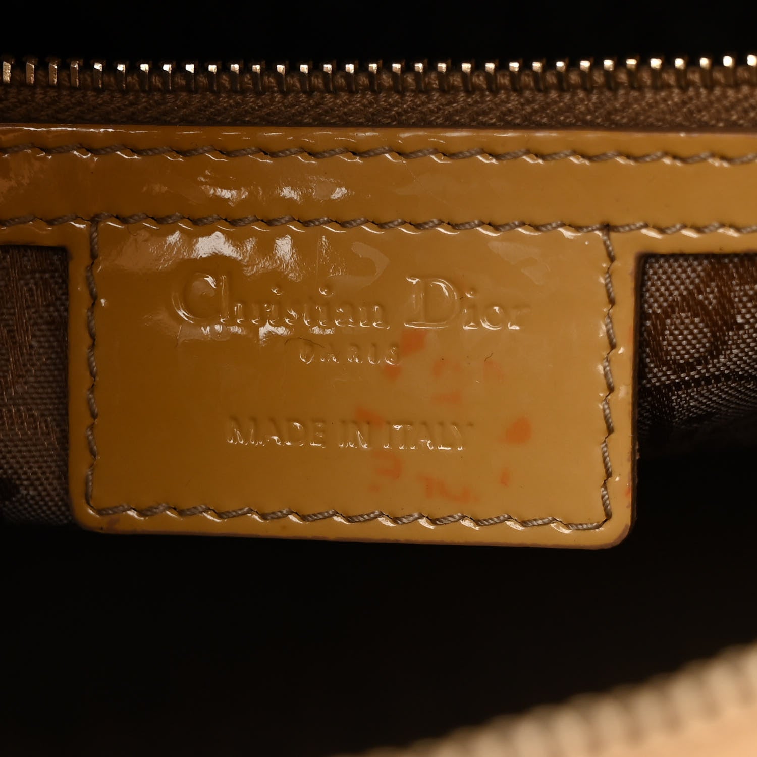 Christian Dior Patent Cannage Large Lady Dior Yellow 6 of 15