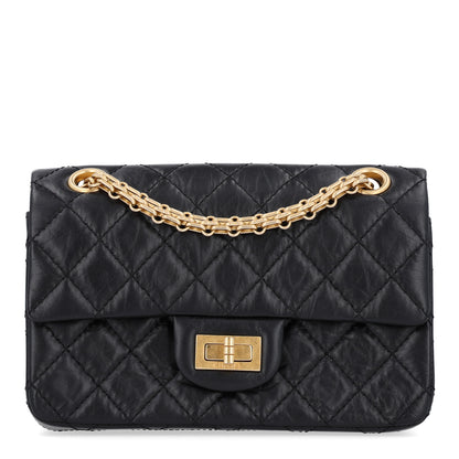 Chanel Aged Calfskin Quilted 2.55 Reissue Mini Flap Black 1 of 10