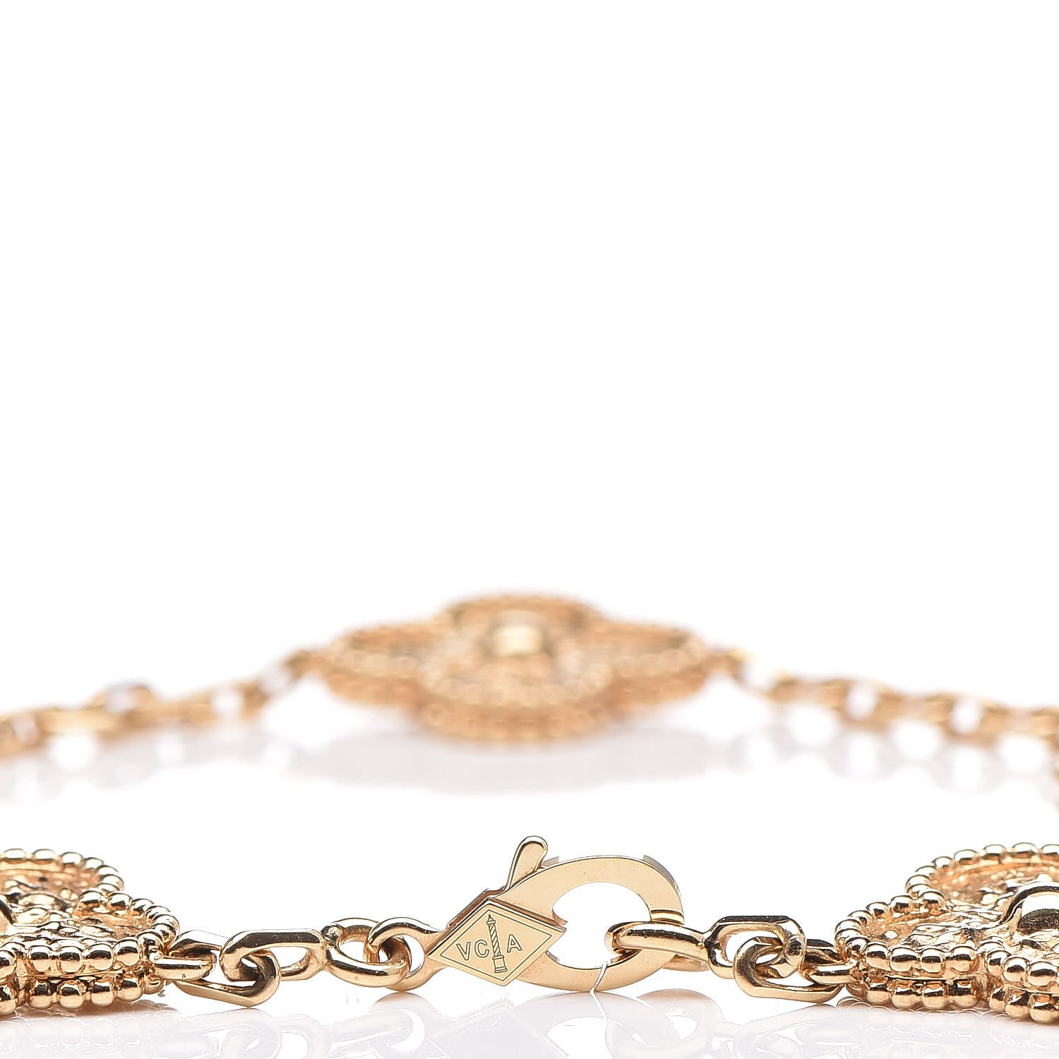 Van Cleef & Arpels 18K Yellow Gold 5 Motifs Vintage Alhambra Bracelet 4 of 6