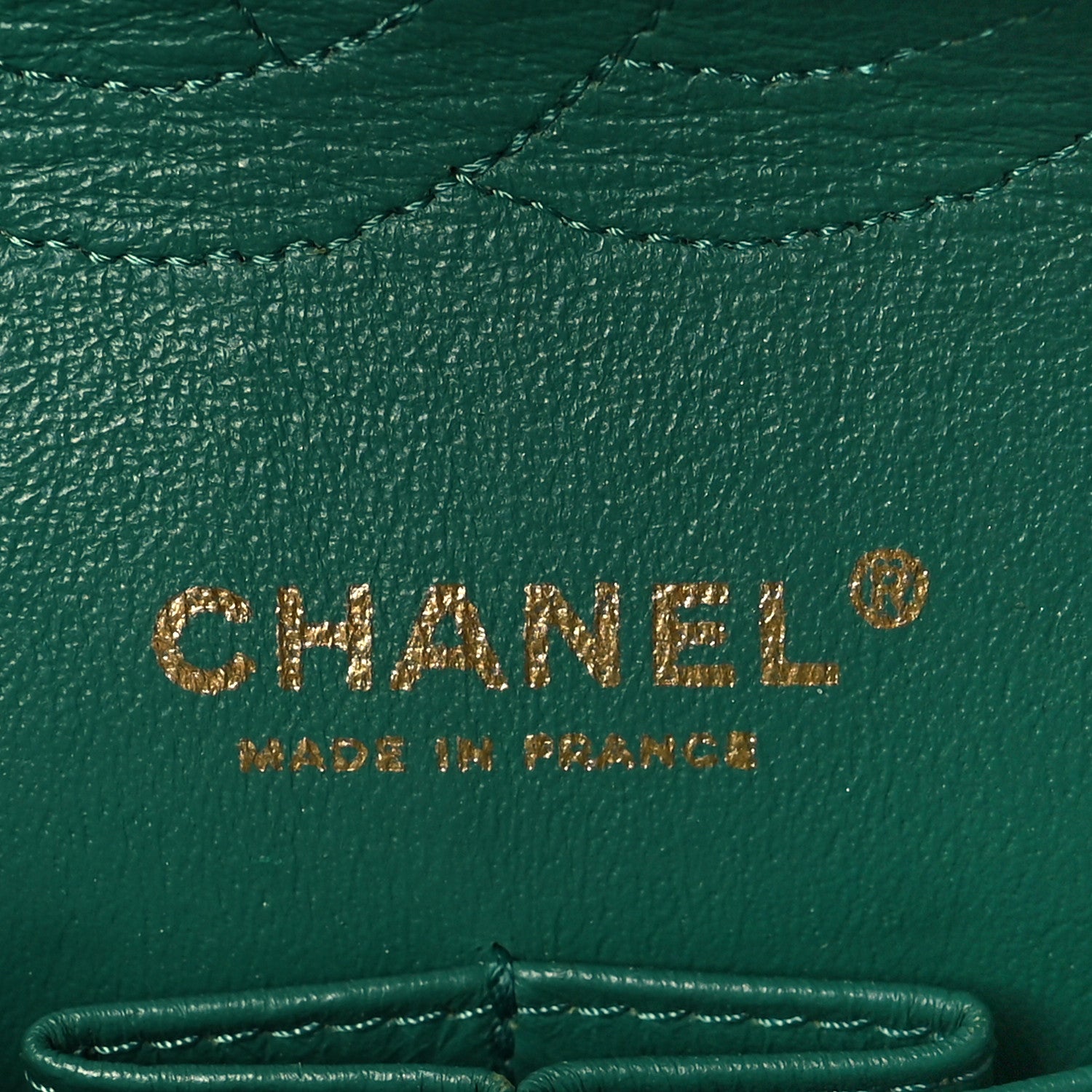 Chanel Lambskin Quilted Medium Double Flap Green 5 of 10