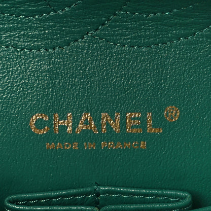 Chanel Lambskin Quilted Medium Double Flap Green 5 of 10