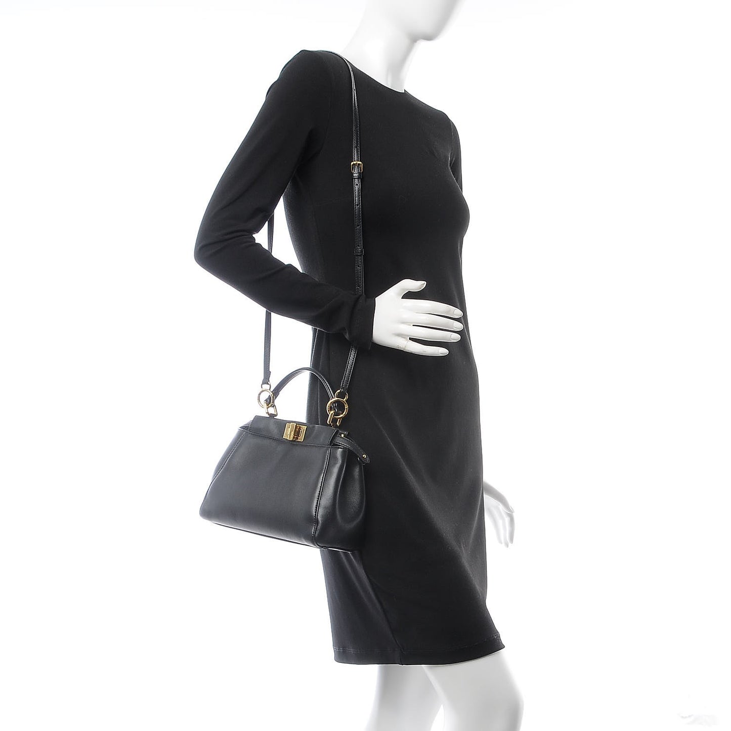 Nappa Mini Peekaboo Iconic Satchel Black