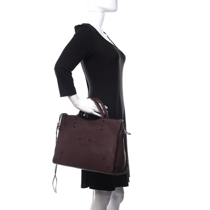 Balenciaga Veau Grana Perforated Blackout Hardware City Rouge Acajou 3 of 11