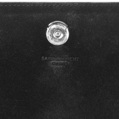 Saint Laurent Metallic Sparkle Calfskin Medium Monogram Kate Satchel Black 8 of 15