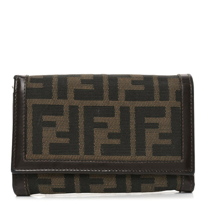 Fendi Zucca Compact Wallet Tobacco 1 of 9