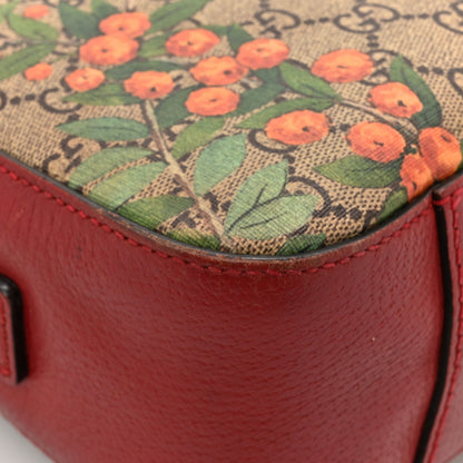 Gucci GG Supreme Monogram Tian Web Camera Bag Beige Multicolor Red 14 of 19