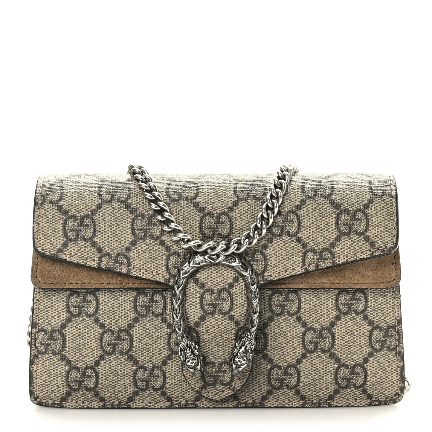 GG Supreme Monogram Super Mini Dionysus Shoulder Bag Taupe