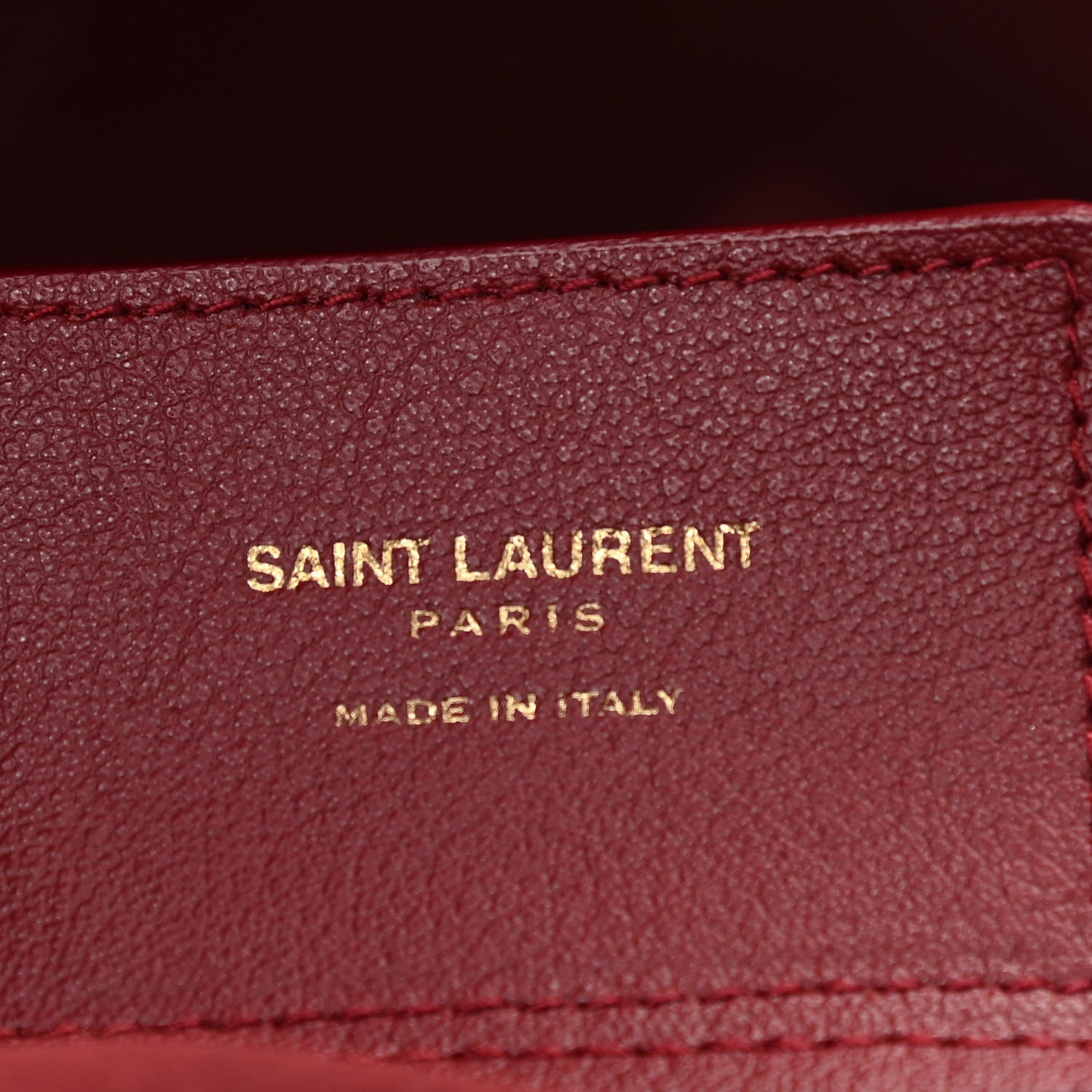 Saint Laurent Calfskin Large Shopping Tote Bordeaux 6 of 11
