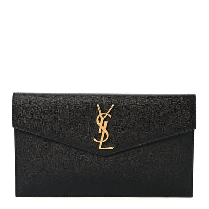 Saint Laurent Grain De Poudre Uptown Pouch Black 1 of 9