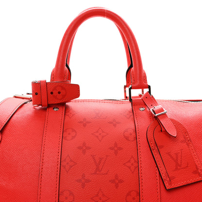 Louis Vuitton Taigarama Keepall Bandouliere 50 Fire Red 6 of 12